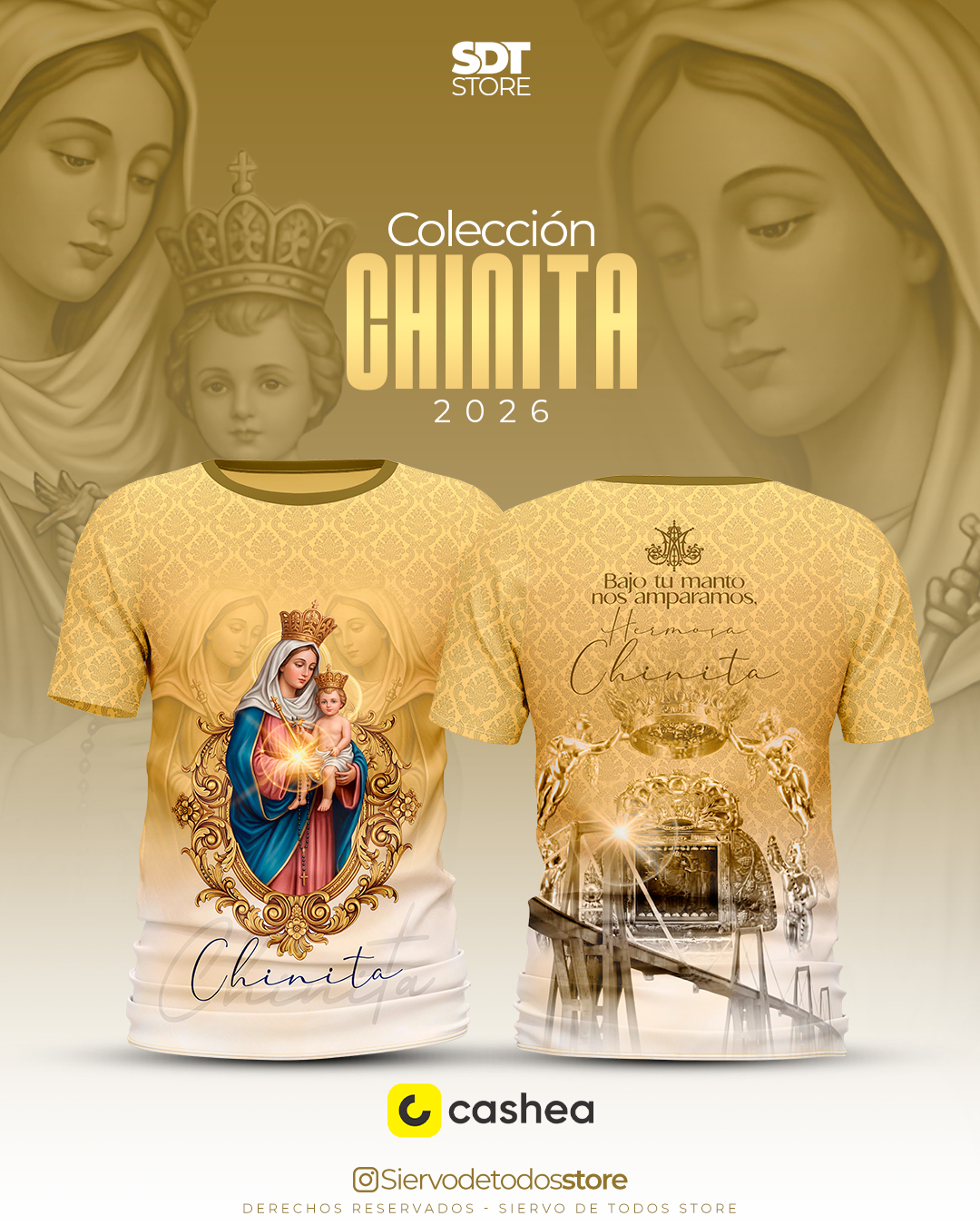 Nuestra Señora de Chiquinquira 2026 - Dorado - Franela Full Print