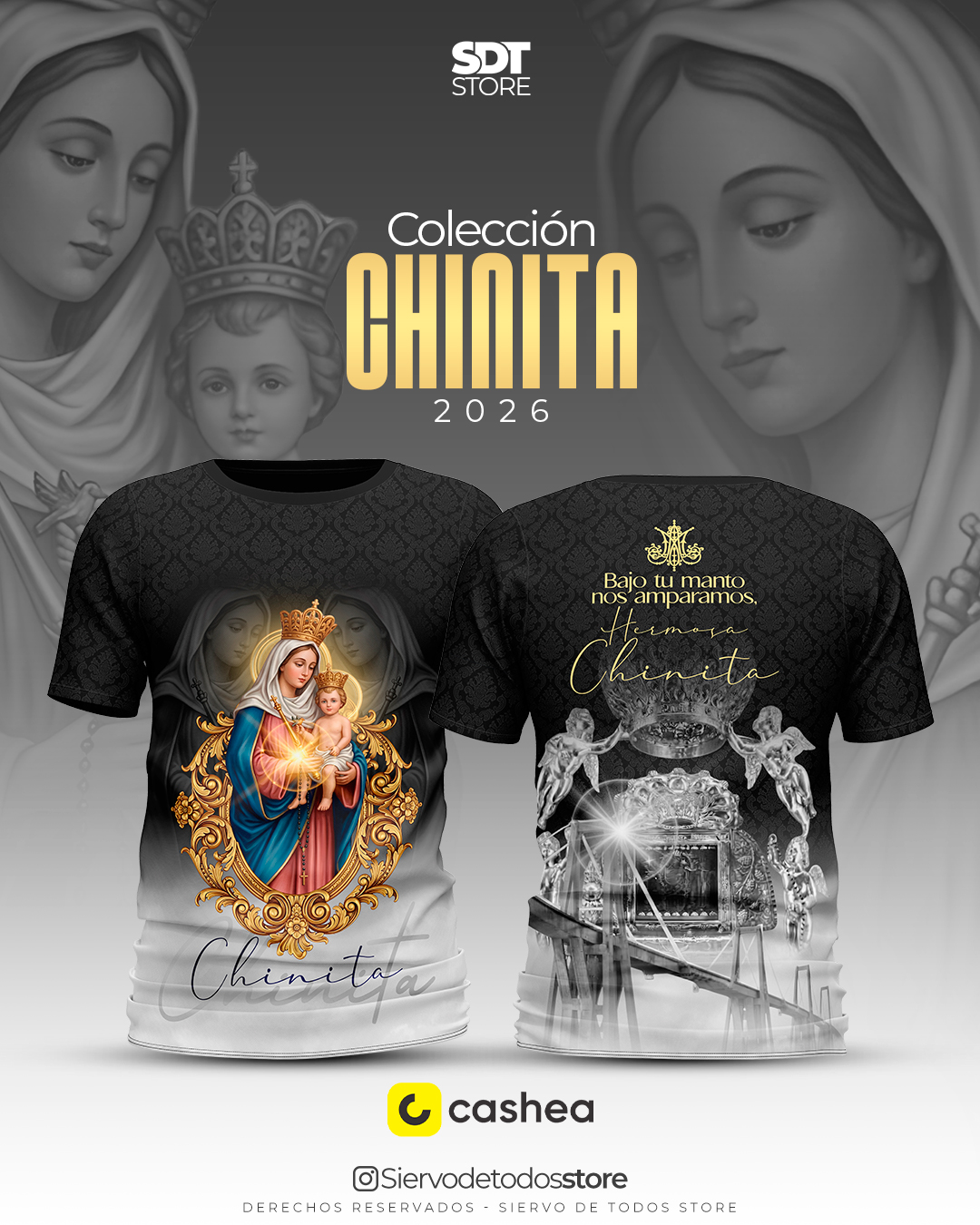 Nuestra Señora de Chiquinquira 2026 - Negro - Franela Full Print